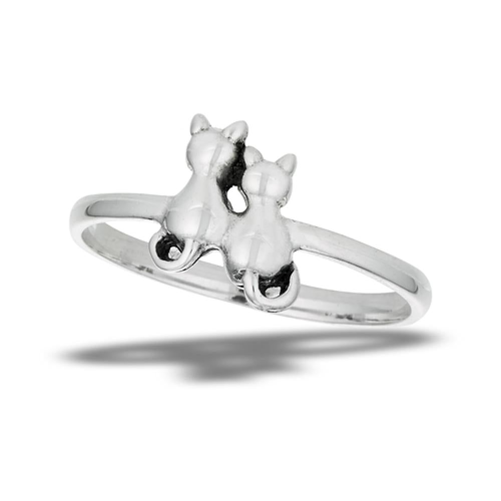 Sterling Silver Cat Ring