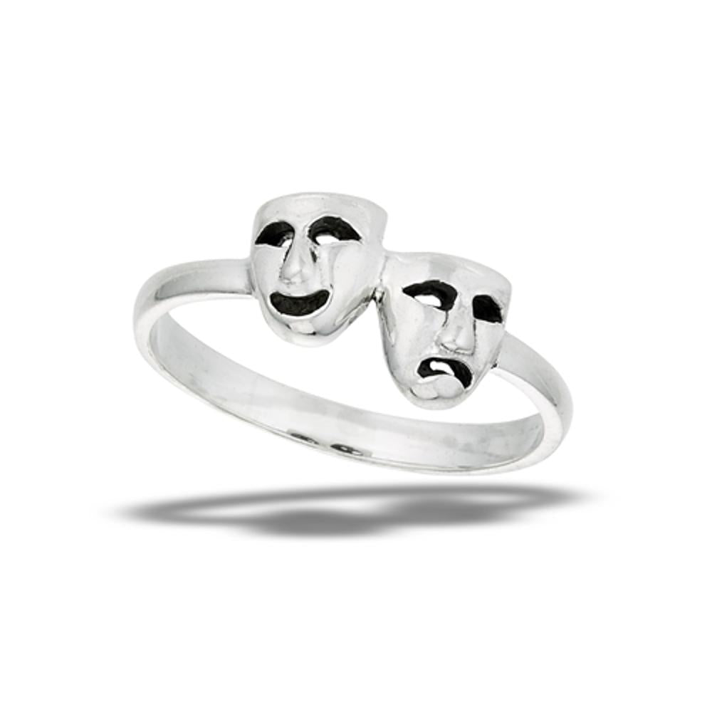 Sterling Silver Comedy Tragedy Ring