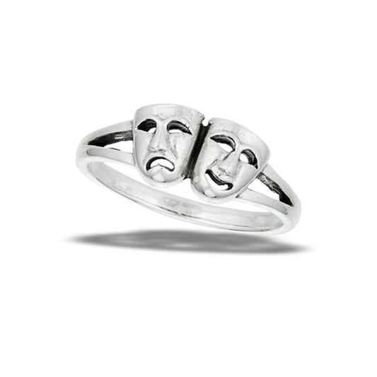 Sterling Silver Comedy Tragedy Ring