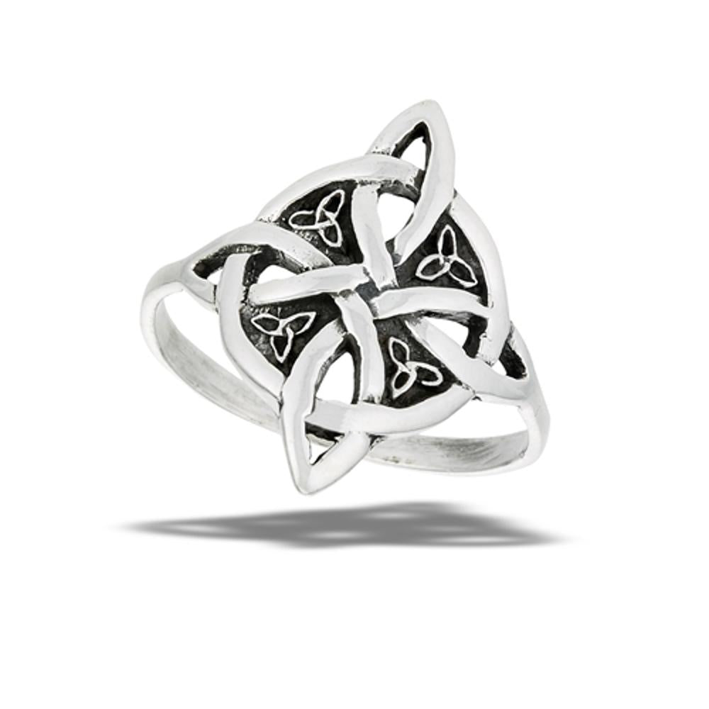 Sterling Silver Celtic Triquetras Ring