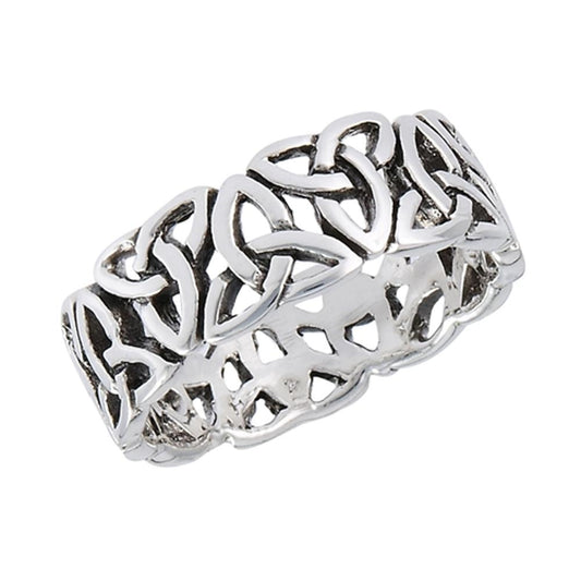 Sterling Silver Triquetras Ring