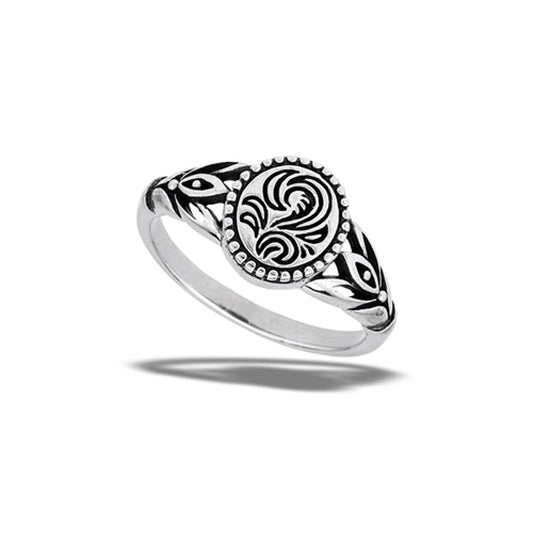 Sterling Silver Bali Swirl Ring