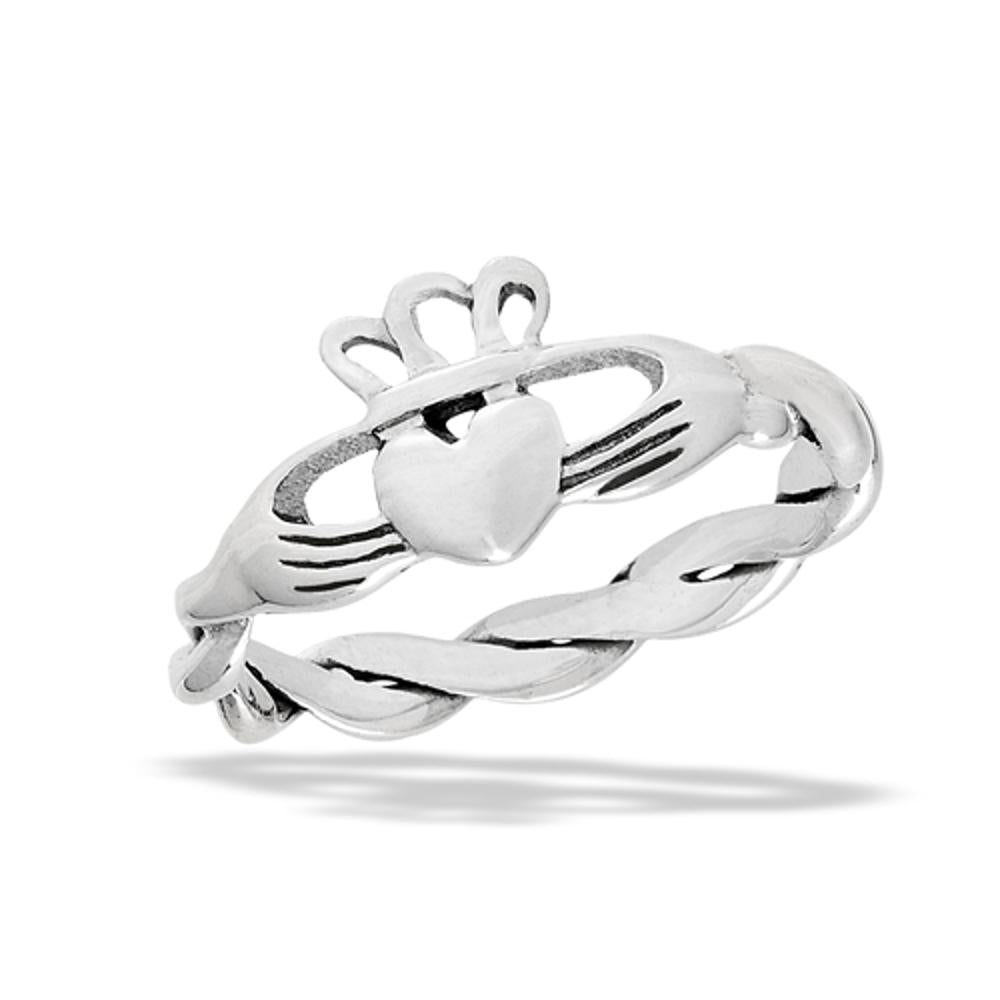 Sterling Silver Celtic Claddagh Ring