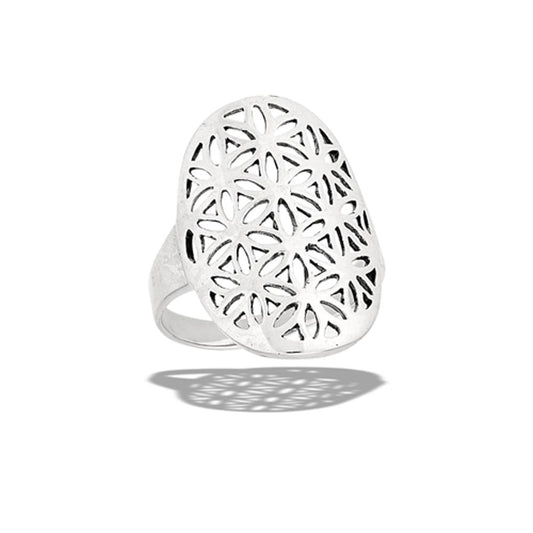 Sterling Silver Filigree Flower Ring