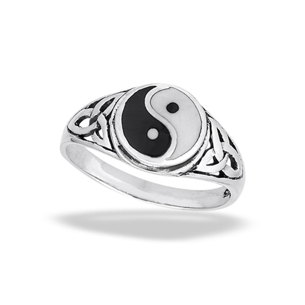 Sterling Silver Celtic Yin & Yang Ring