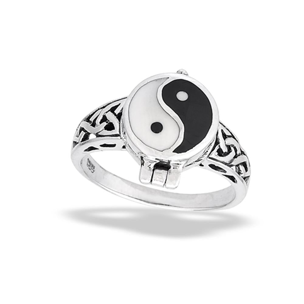 Sterling Silver Poison Yin & Yang Ring