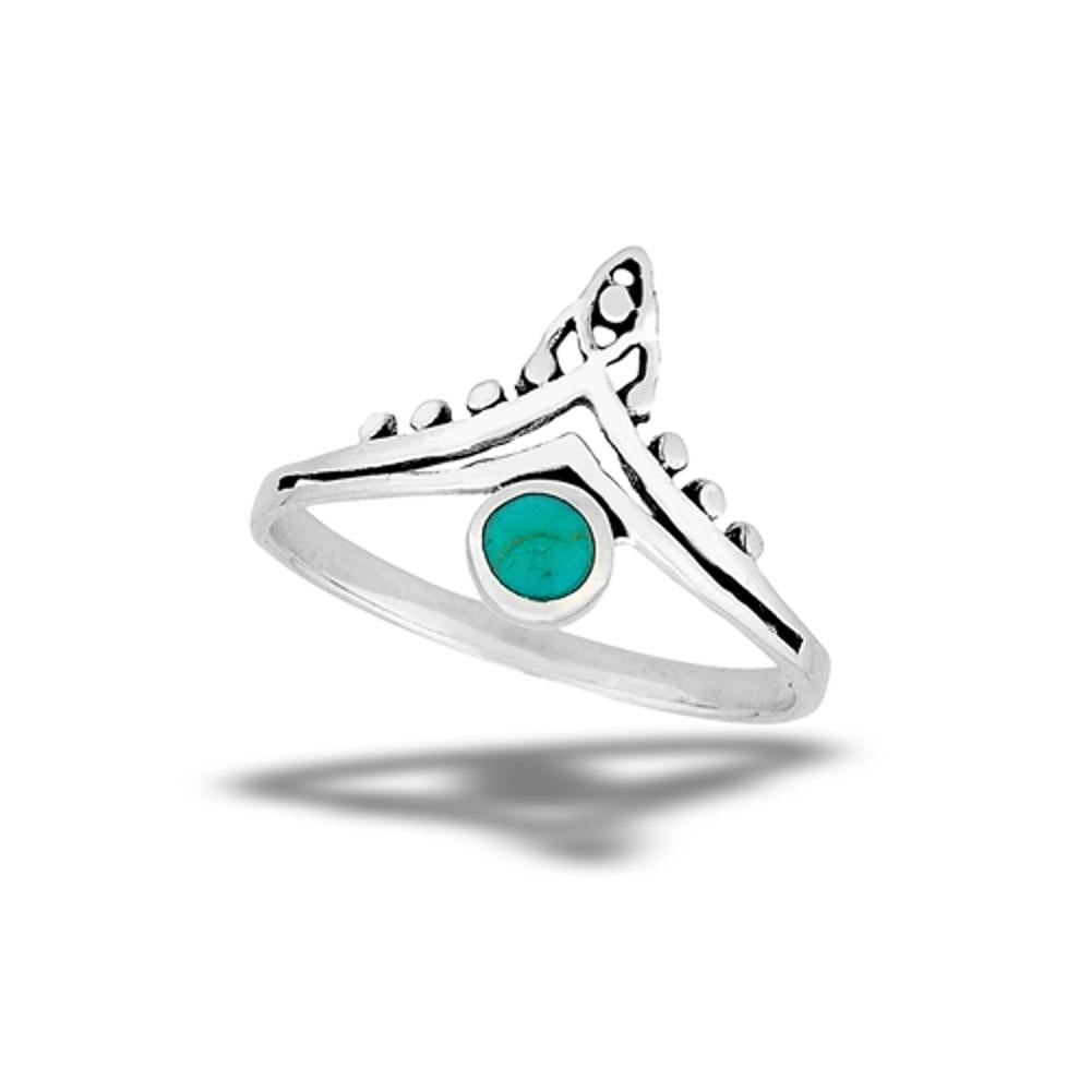 Sterling Silver Turquoise Tiara Ring