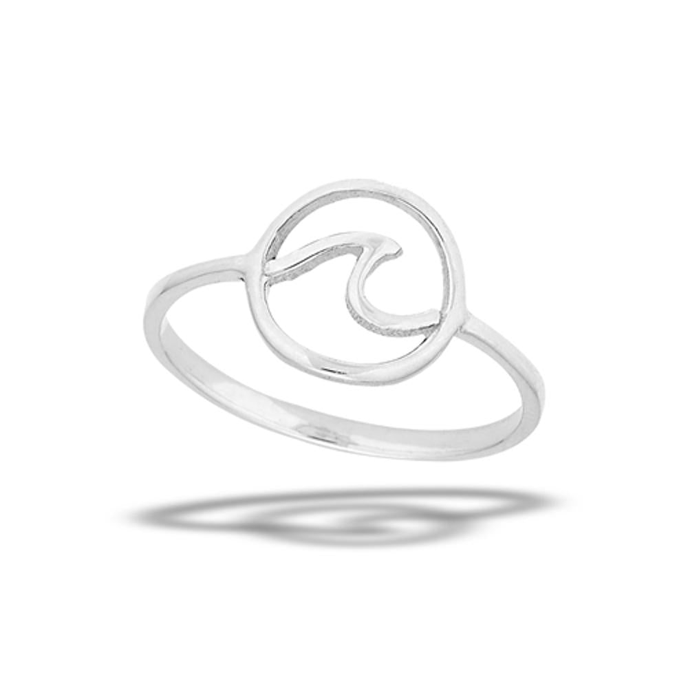 Sterling Silver Wave Ring