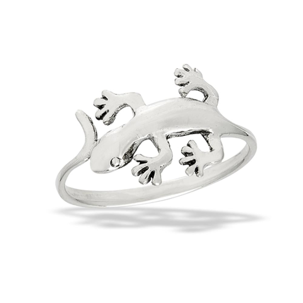 Sterling Silver Gecko Ring