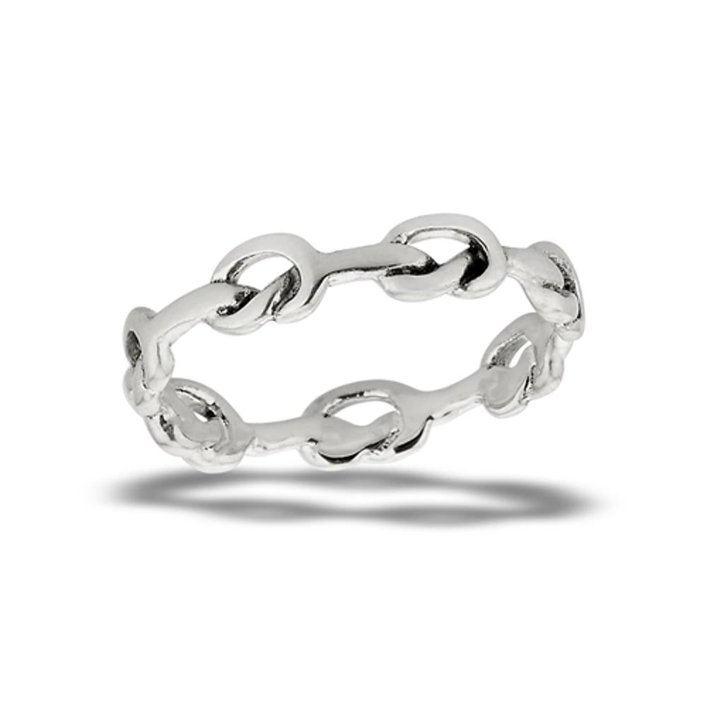 Sterling Silver Knot Eternity Ring