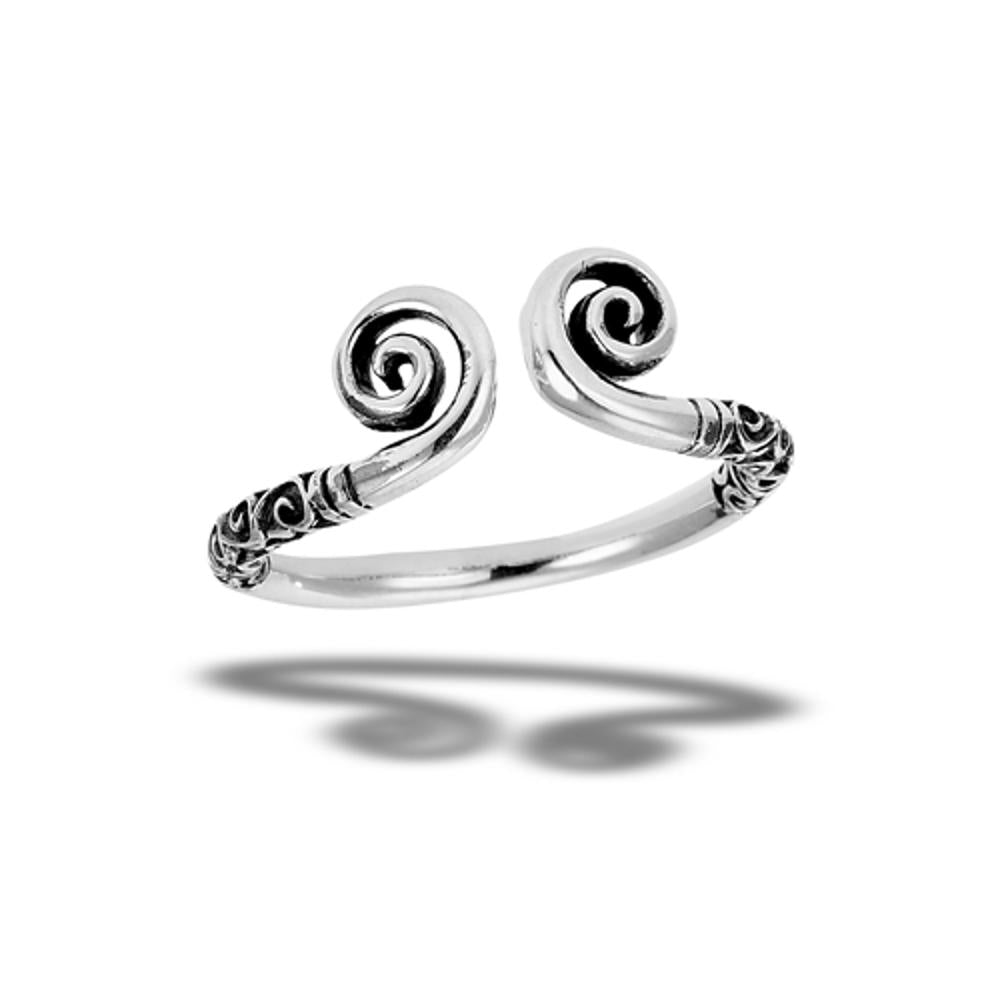 Sterling Silver Double Swirl Ring