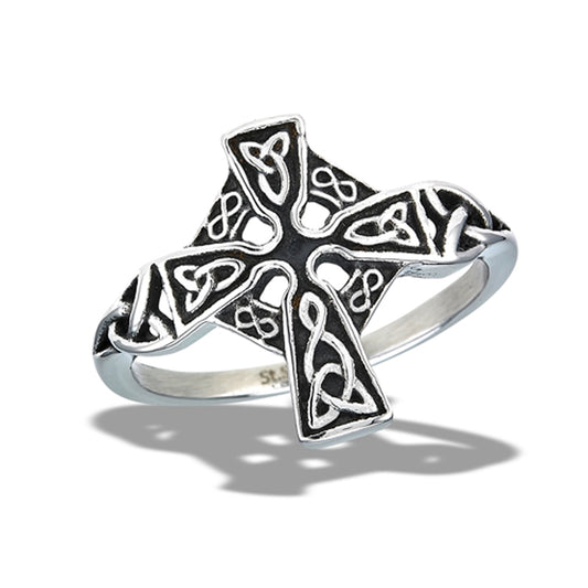 Stainless Steel Celtic Cross Ring