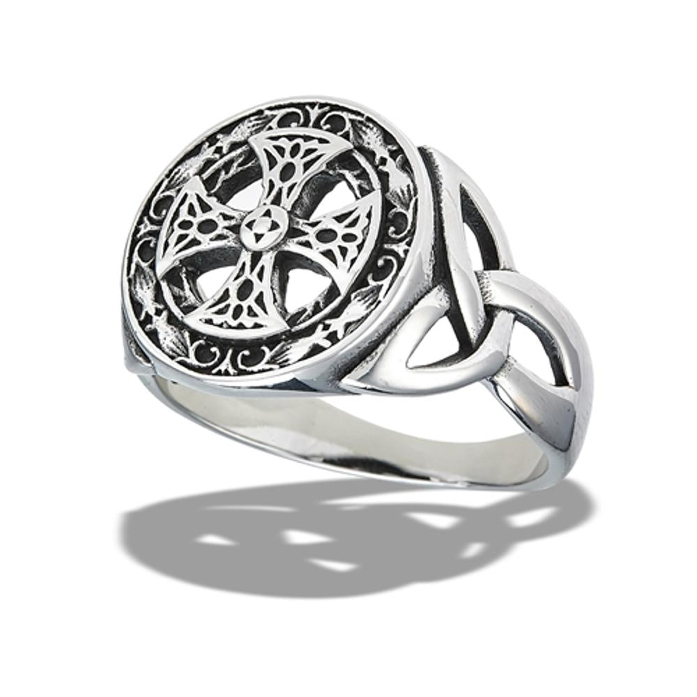 Stainless Steel Celtic Cross Ring