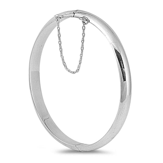 Chain Slip-On Bangle Bracelet .925 Sterling Silver