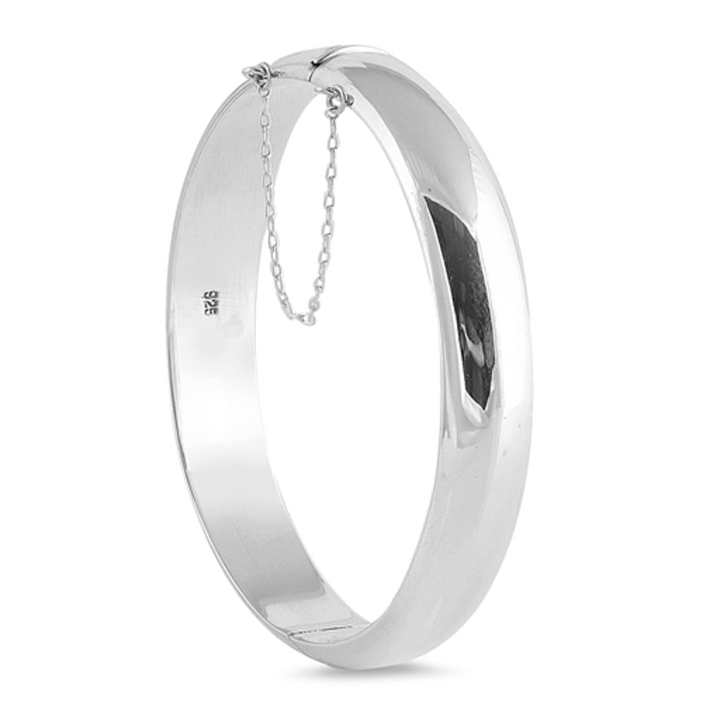 Chain Slip-On Bangle Bracelet .925 Sterling Silver