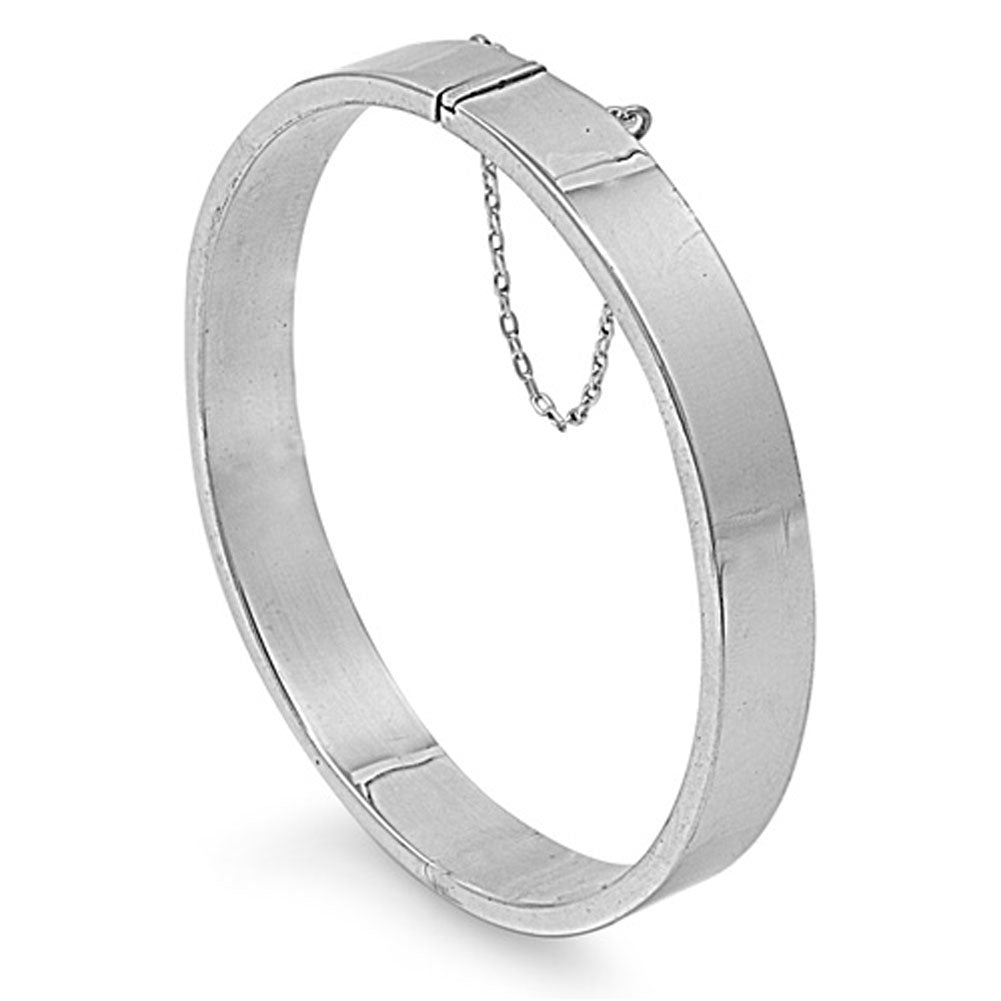 Chain Slip-On Bangle Bracelet .925 Sterling Silver