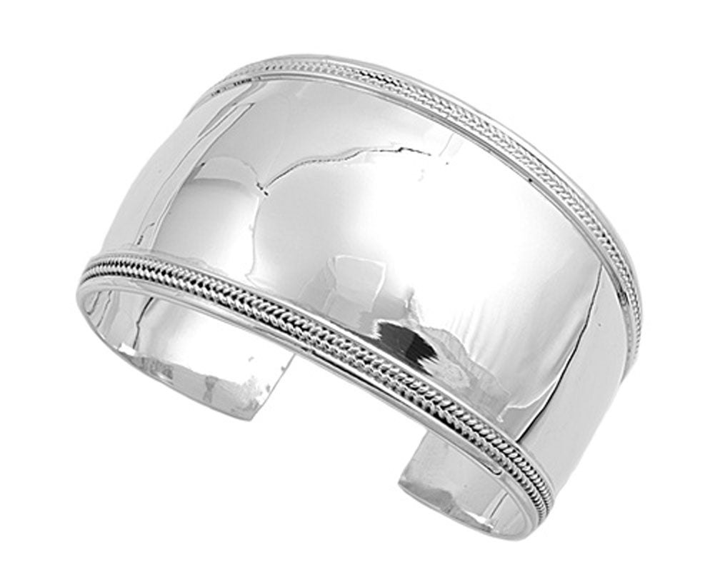 Bali Open Bangle Bracelet .925 Sterling Silver