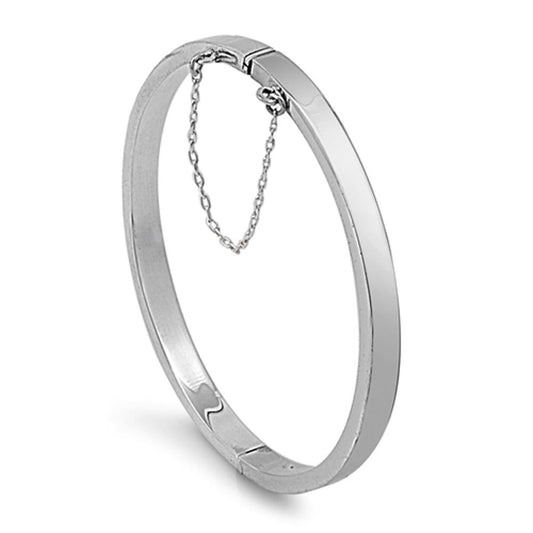 Chain Slip-On Bangle Bracelet .925 Sterling Silver