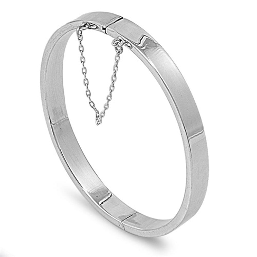 Chain Slip-On Bangle Bracelet .925 Sterling Silver