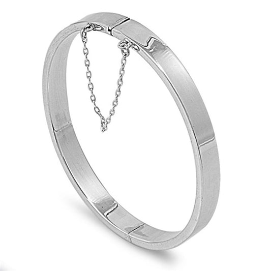 Chain Slip-On Bangle Bracelet .925 Sterling Silver