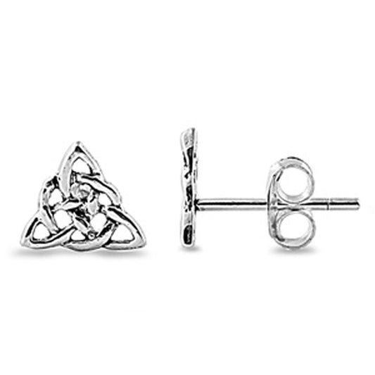 Celtic Knot Stud Earrings .925 Sterling Silver