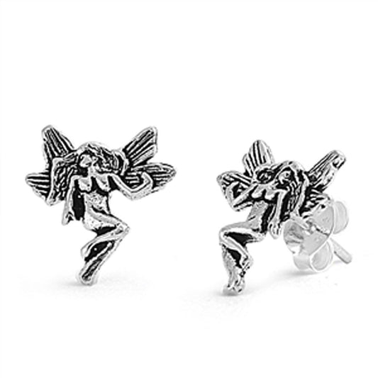 Fairy Stud Earrings .925 Sterling Silver