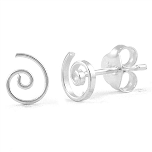 Celtic Swirl Stud Earrings .925 Sterling Silver