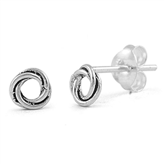 Knot Stud Earrings .925 Sterling Silver