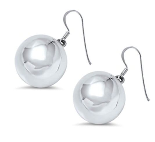 Ball Earrings .925 Sterling Silver