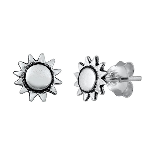 Cute Fashion Women's Sterling Silver Sun Stud Earrings 925 New