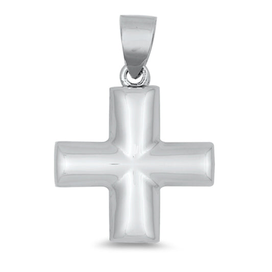 Sterling Silver High Polish Cross Christian Pendant Simple Minimalist Charm New