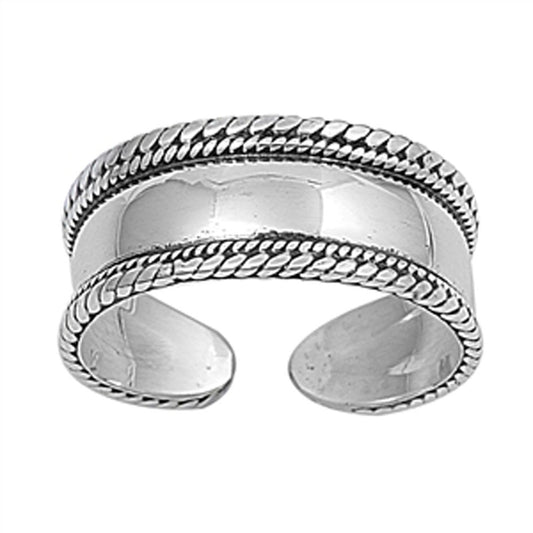 Bali Rope Design .925 Sterling Silver Toe Ring