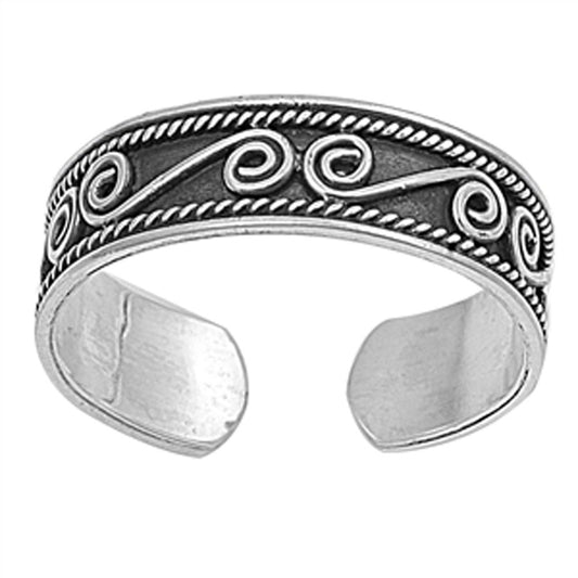 Bali Rope Design .925 Sterling Silver Toe Ring