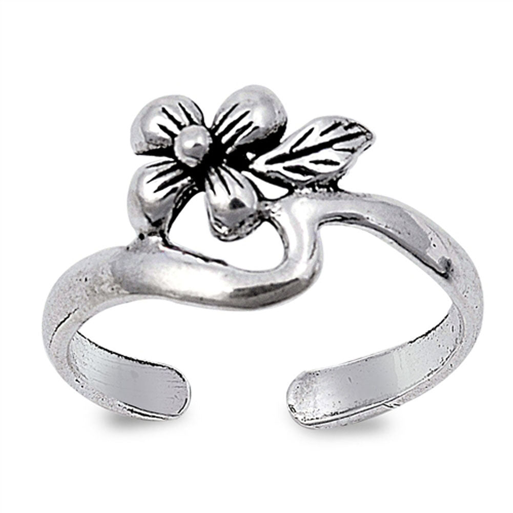 Flower .925 Sterling Silver Toe Ring