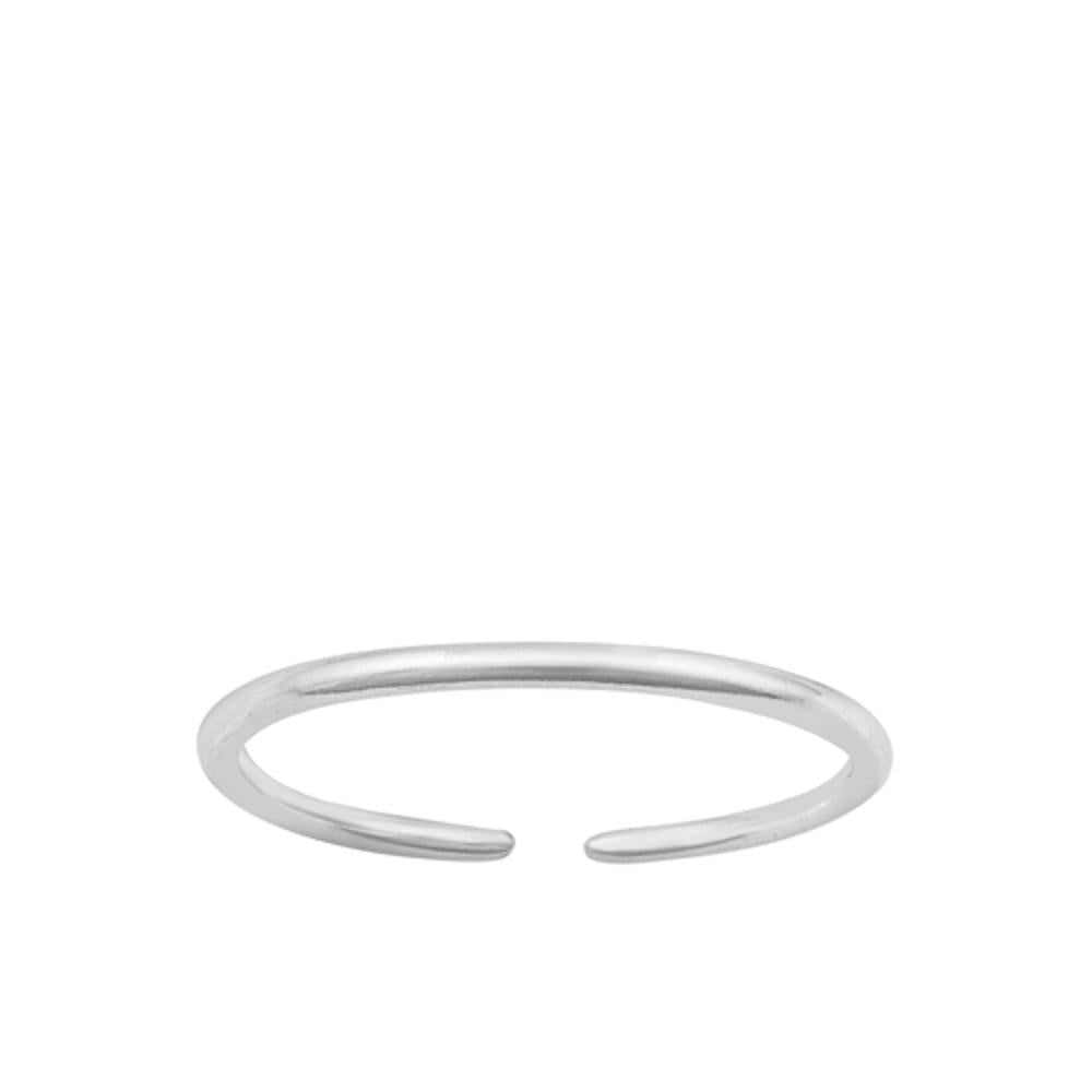 Sterling Silver Beautiful Simple Thin Minimalist Toe Ring Adjustable Midi Band