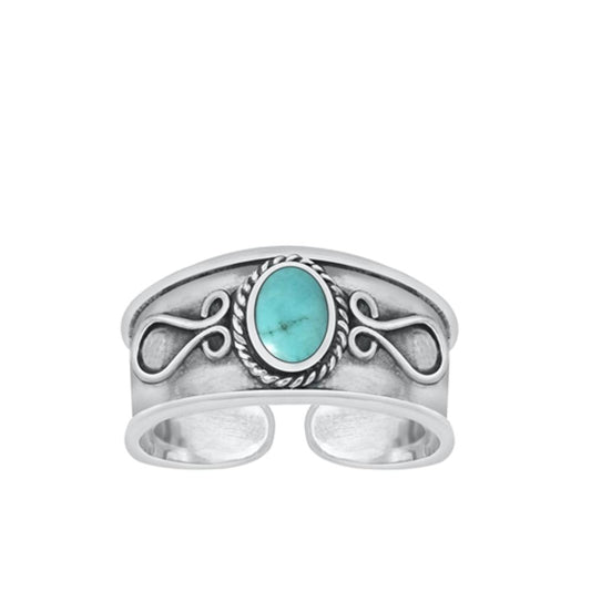 Sterling Silver Wholesale Turquoise Bali Midi Bali Adjustable Ring .925 New Band