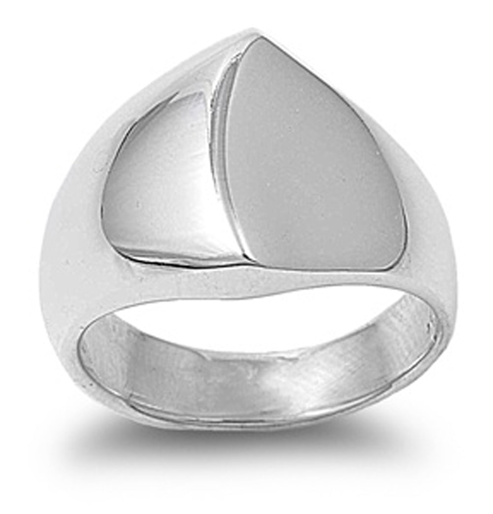 High Polish Curve Dome Heavy Fashion Ring .925 Sterling Silver Band Sizes 6-10