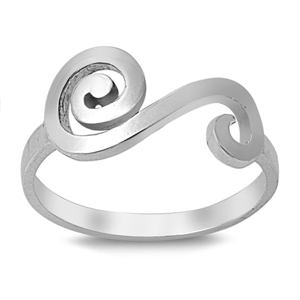 Infinity Spiral Swirl Cute Purity Ring New .925 Sterling Silver Band Sizes 4-10