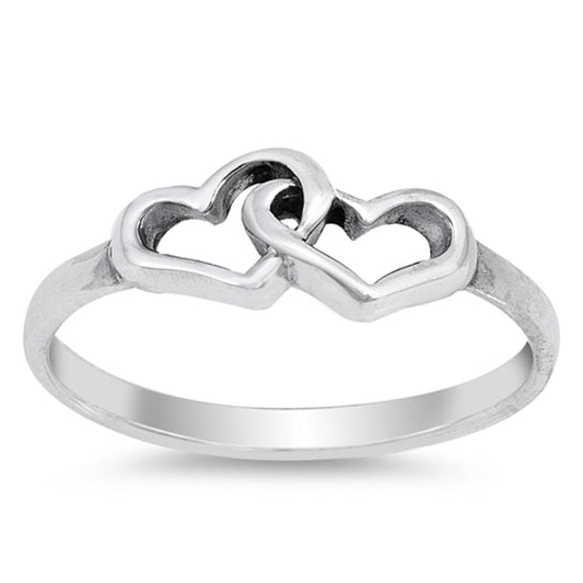 Forever Love Knot Heart Promise Ring New .925 Sterling Silver Band Sizes 3-10