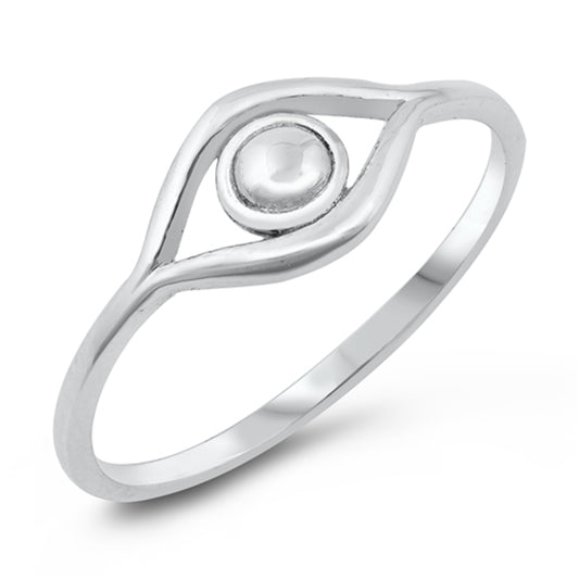 Classic Cutout Evil Eye Ring New .925 Sterling Silver Band Sizes 4-10