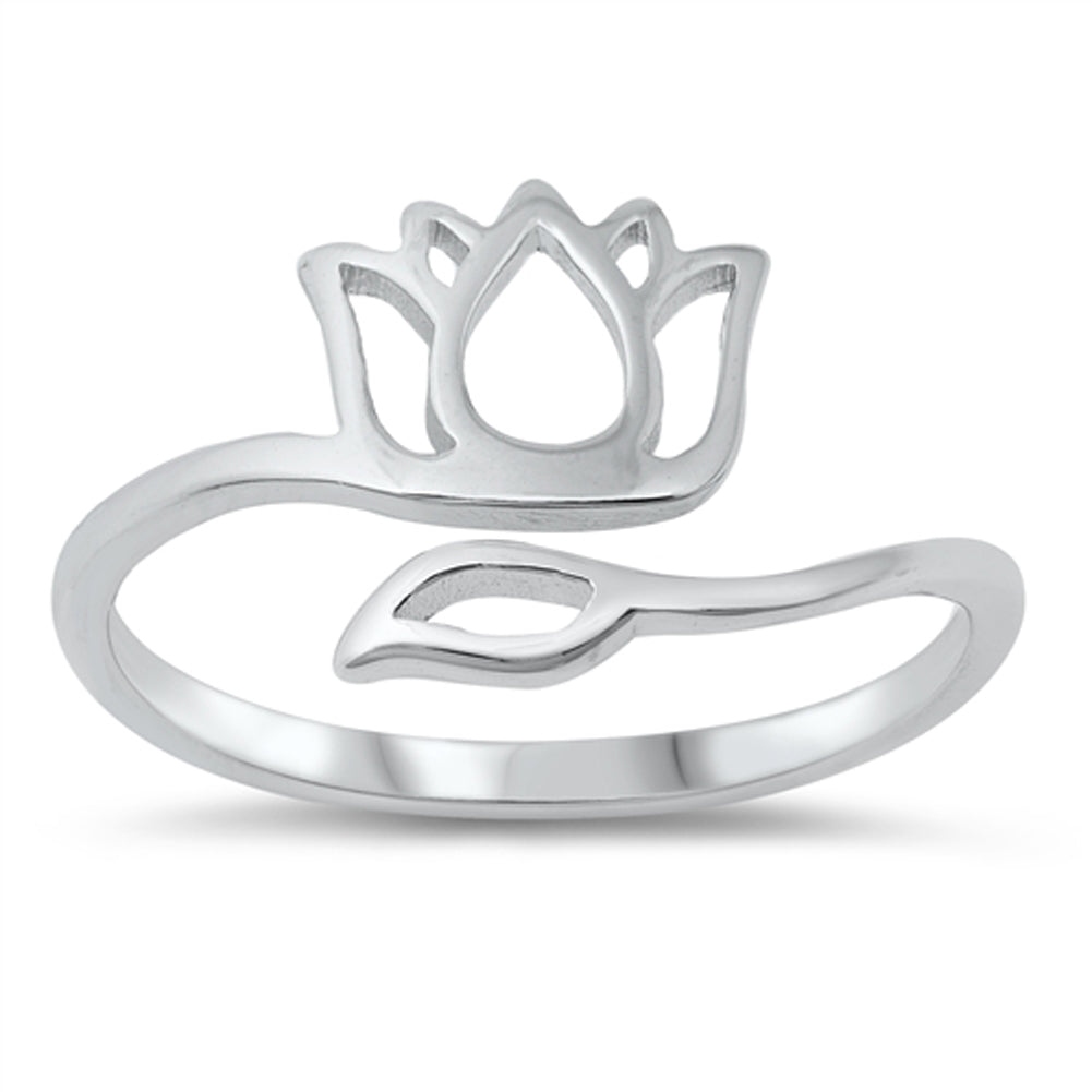 Sterling Silver Lotus Ring