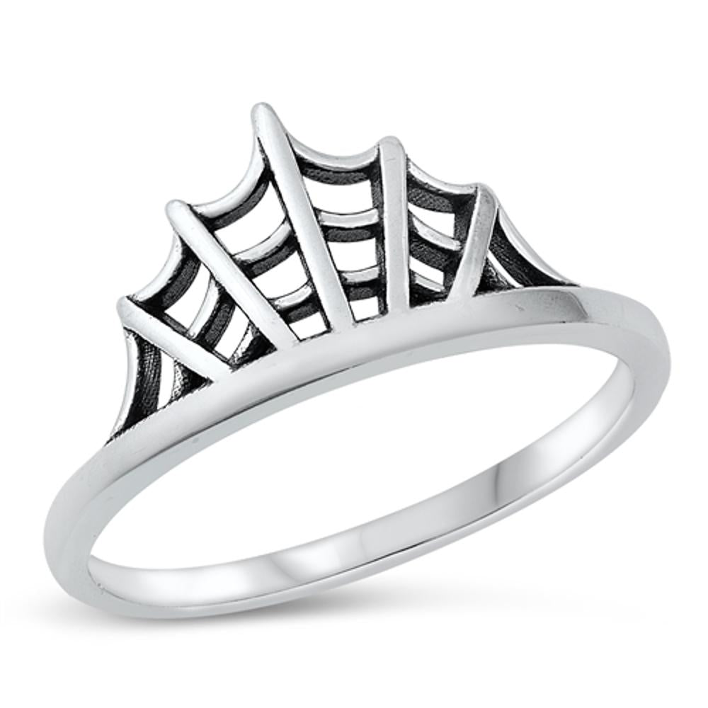 Sterling Silver Spider Web Ring