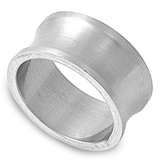 Men's Women's Grooved Ring Classic Stainless Steel Band New USA 10mm Sizes 5-13