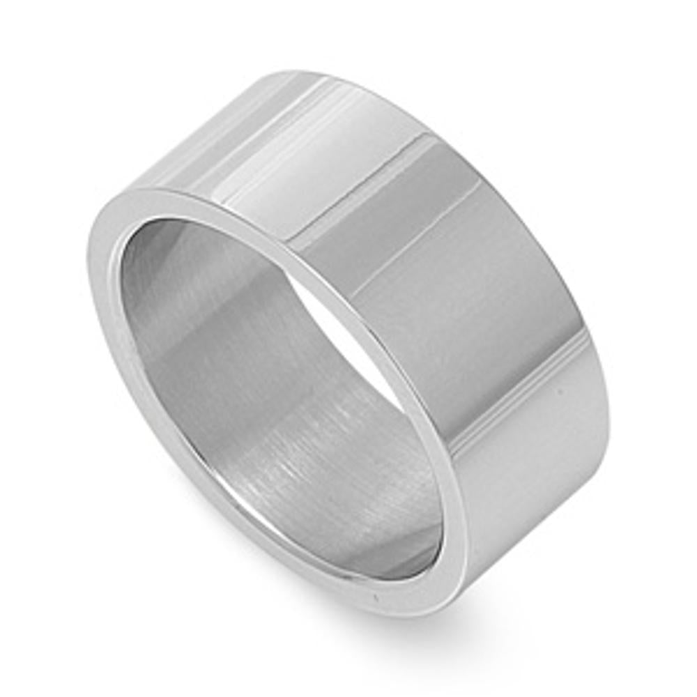 Men's Cigar Ring Classic Polished Stainless Steel Band New USA Sizes 6-14