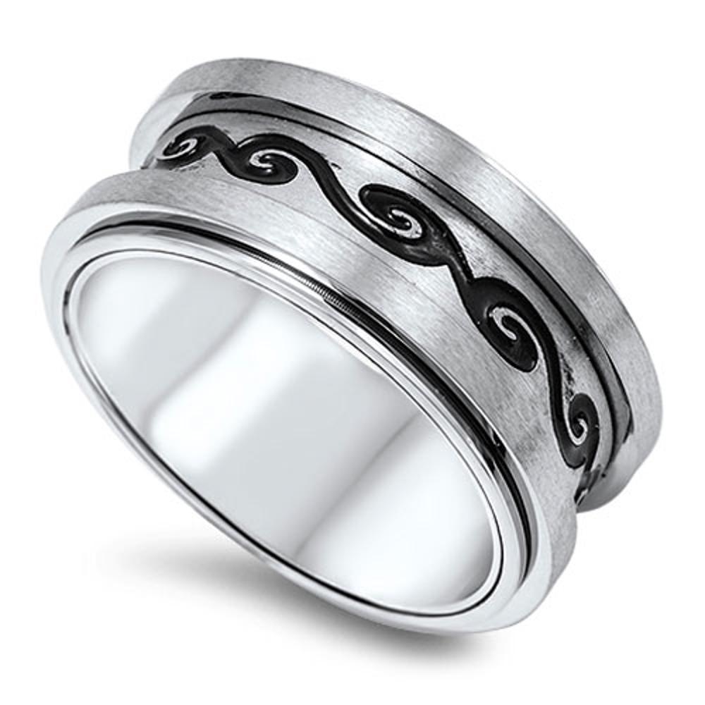 Spinner Ring Men's Celtic Fashion Design 316L Stainless Steel Band Sizes 8-15