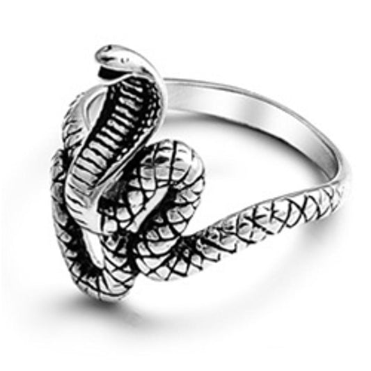 Men's Snake Serpent Biker Ring Stainless Steel Band New USA 25mm Sizes 9-13