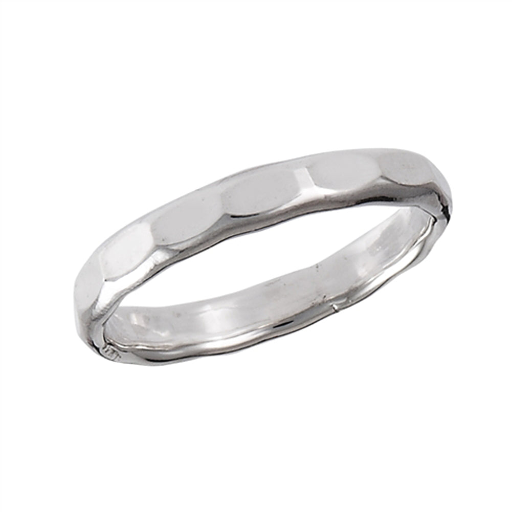 Men's Hammered Wedding Ring .925 Sterling Silver Stackable 2mm Band Sizes 1.5-9