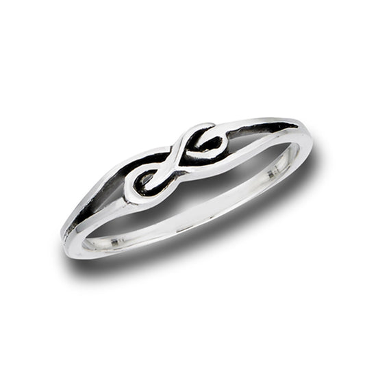 Sideways Infinity Celtic Love Knot Ring New .925 Sterling Silver Band Sizes 4-9