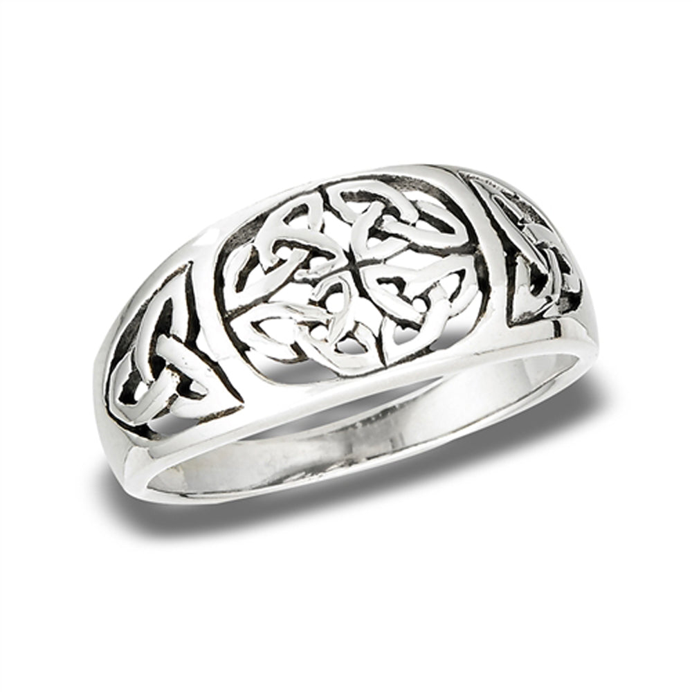 Celtic Triquetra Knot Ring New .925 Sterling Silver Band Sizes 6-9