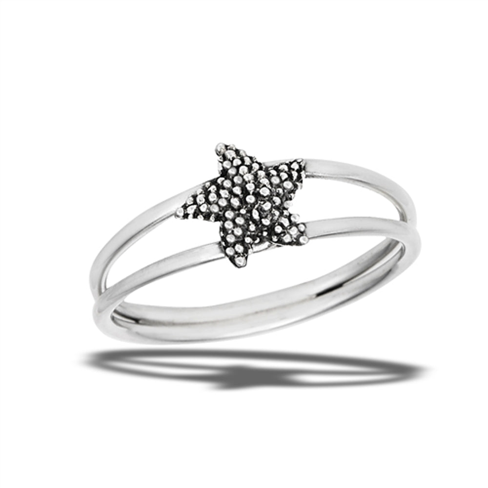 Bubble Texture Bali Starfish Ocean Ring New .925 Sterling Silver Band Sizes 4-8